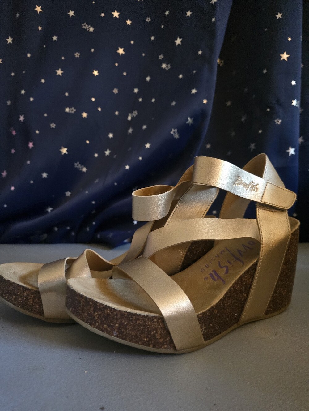 Blowfish Malibu Wedge Sandals With Velcro Straps